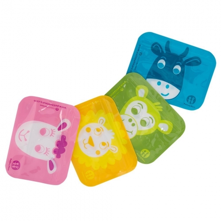 PETITE & MARS, Wielorazowe saszetki na przekąski Papoo Snack SET 4 szt